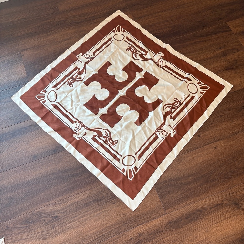Tory Burch Western reversible satin Scarf
